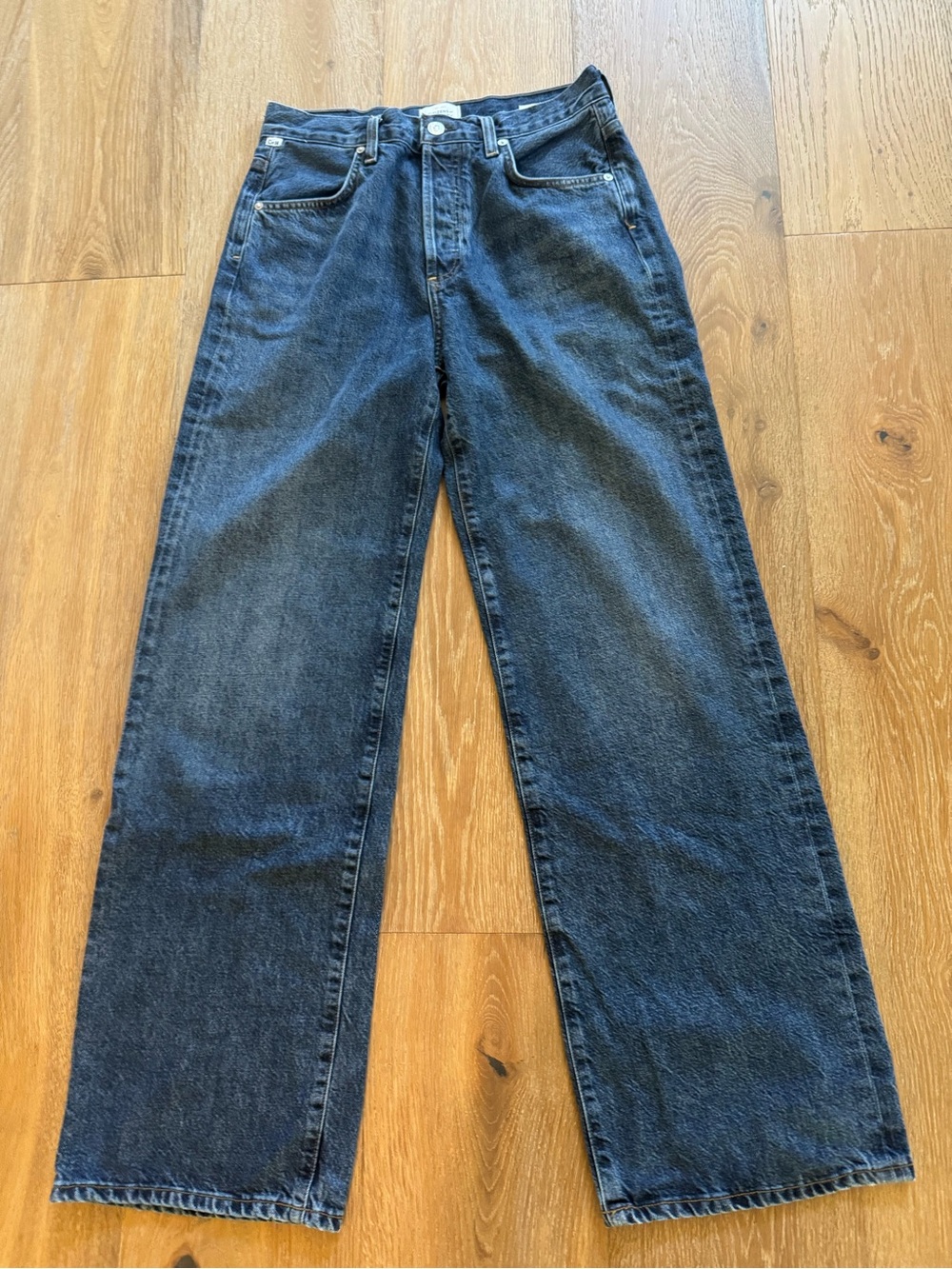 Citizens of Humanity Annina High Rise Wide Leg Trouser Jeans Blue, size 27”